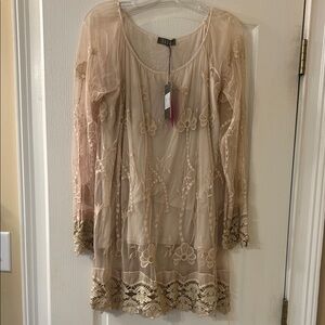 Elegant Lace Tunic in Cream